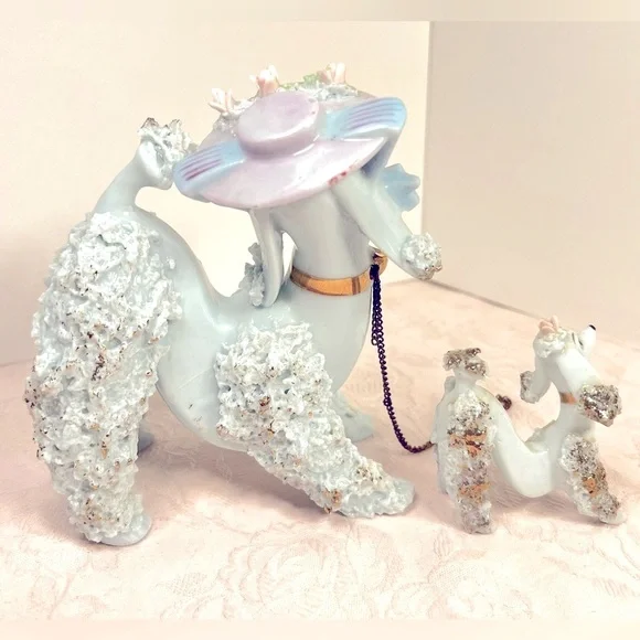 Rare MCM Spaghetti Poodle Figurines Attributed to Lefton 1950s Japan - Picture 4 of 12